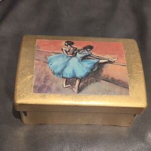 MCMDecorative Laquered Plastic velvet lined Jewelry Box with Ballet Dancers